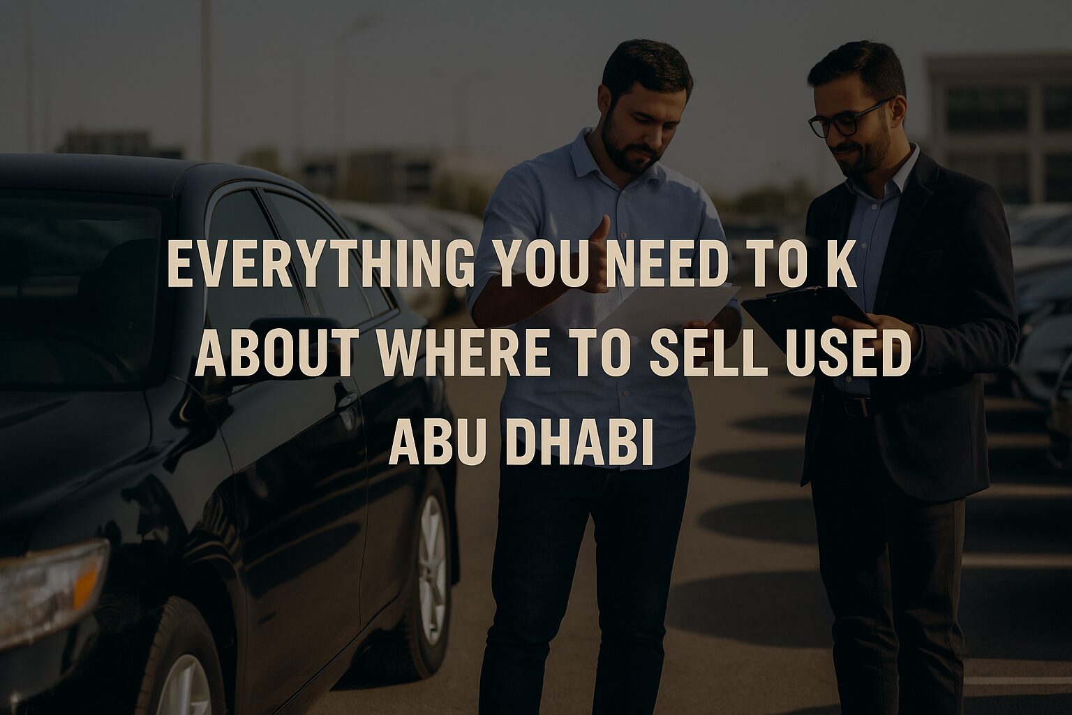 Everything You Need to Know About Where to Sell Used Car Abu Dhabi