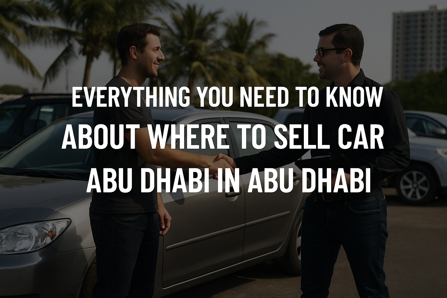 Everything You Need to Know About Where to Sell Used Car Abu Dhabi