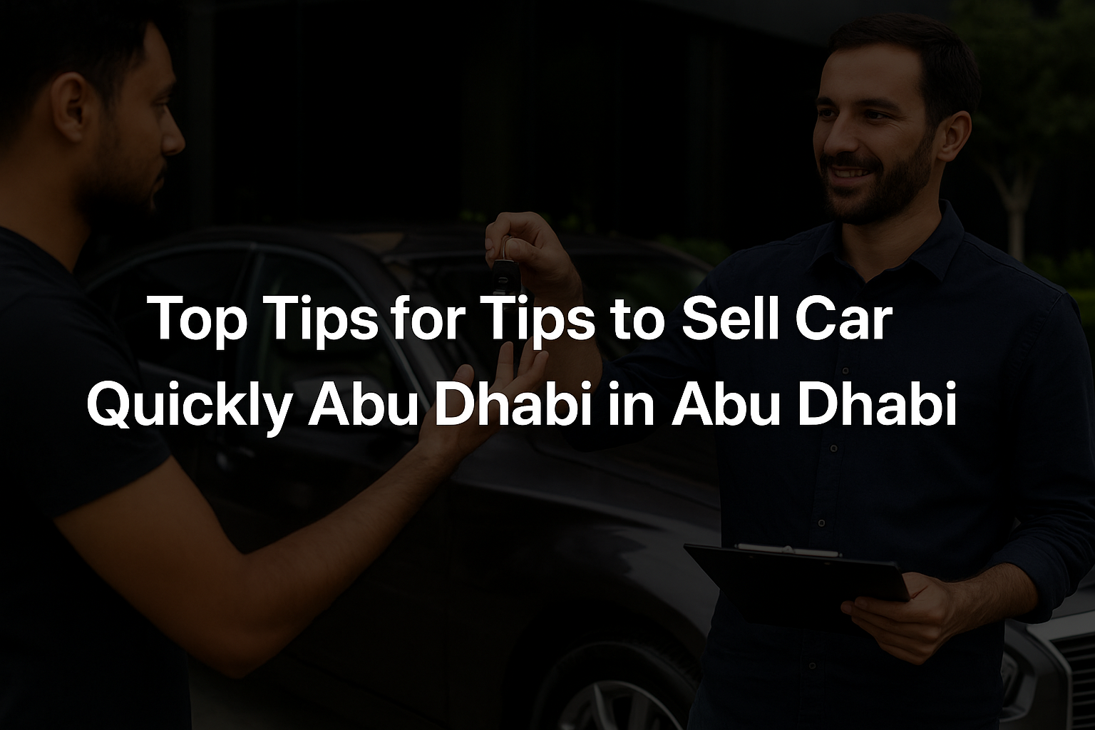 Top Tips to Sell Your Car Quickly in Abu Dhabi