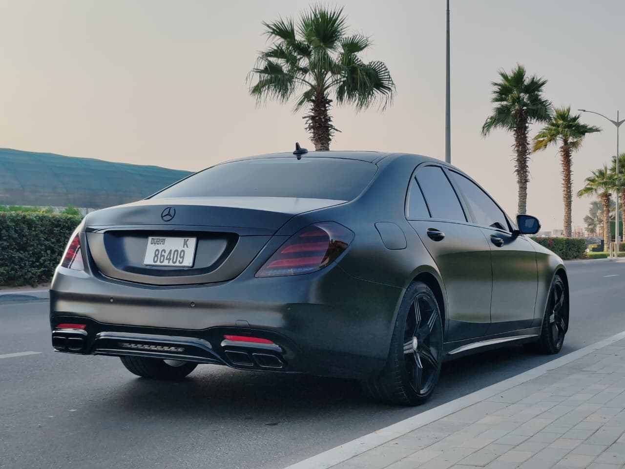Mercedes-Benz S500 AMG • 2016 • GCC Spec Matte Black Wrap  • Accident-Free