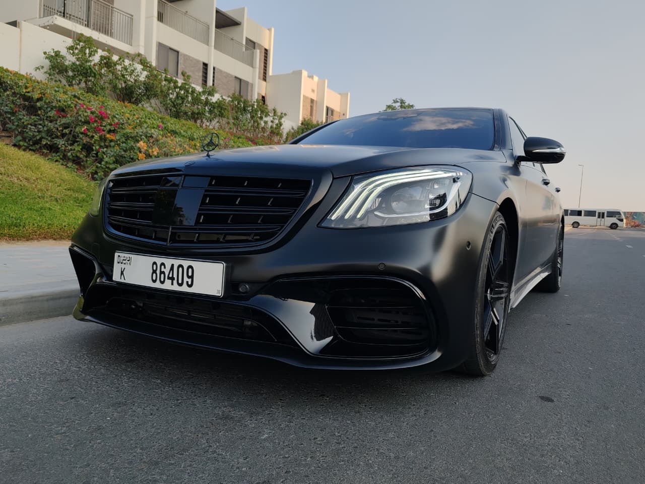 Mercedes-Benz S500 AMG • 2016 • GCC Spec Matte Black Wrap  • Accident-Free