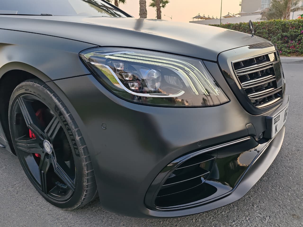 Mercedes-Benz S500 AMG • 2016 • GCC Spec Matte Black Wrap  • Accident-Free