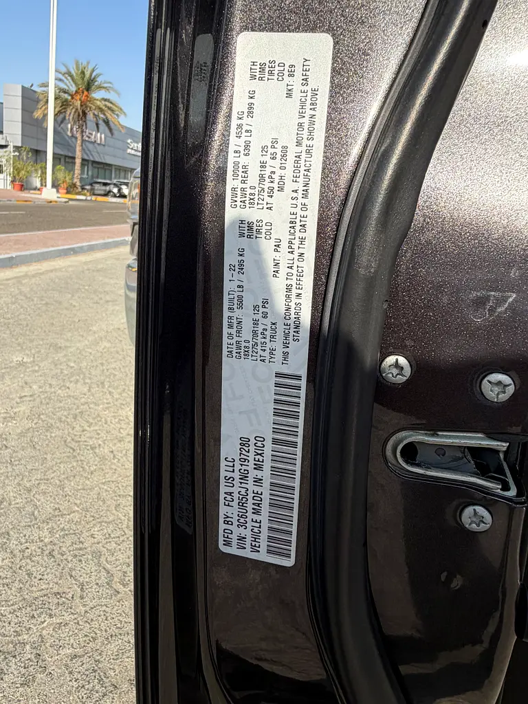 2022 Dodge Ram GCC