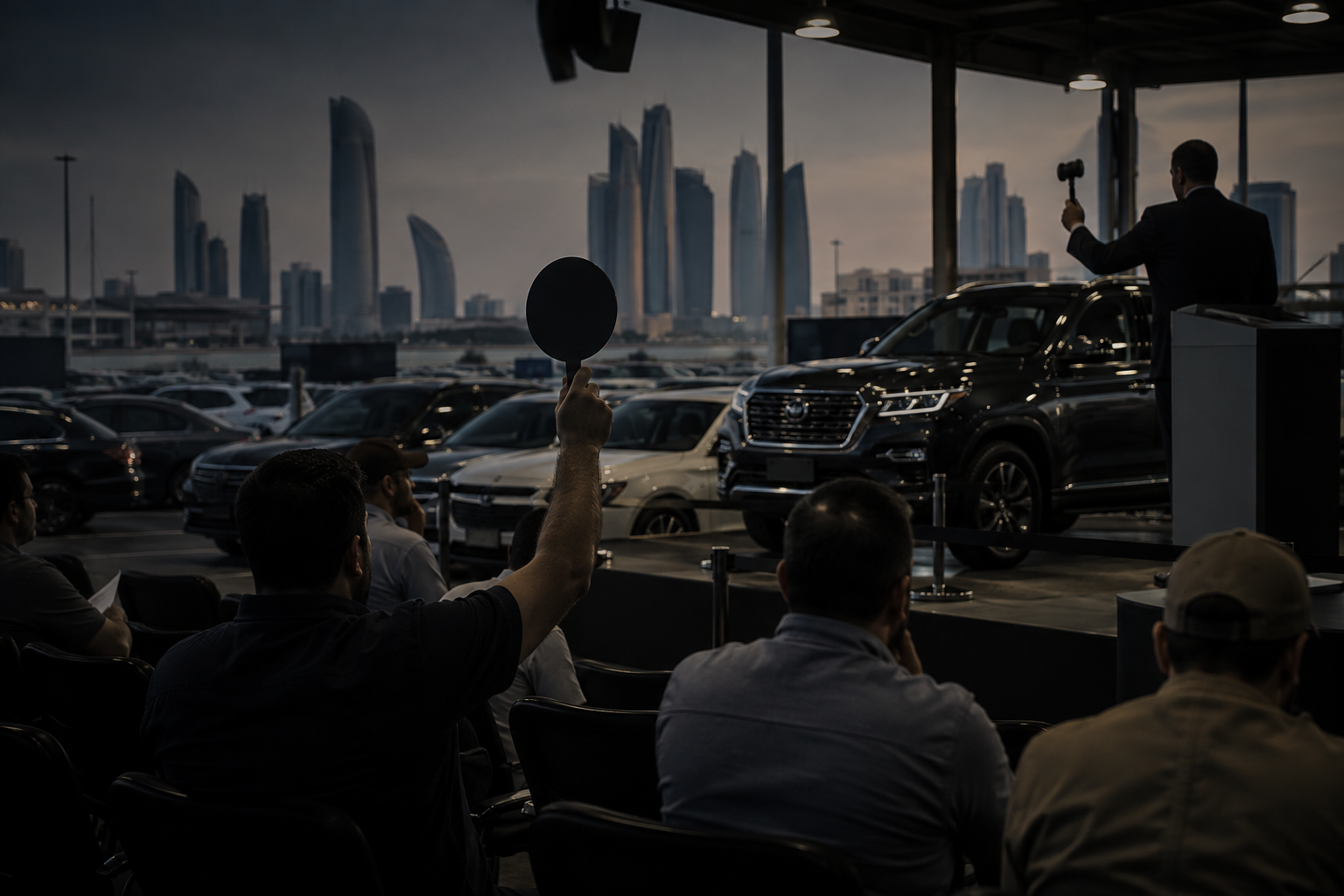 Quick car buyers helping a seller in Abu Dhabi